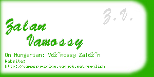 zalan vamossy business card